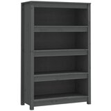 Maison Chic Knjižna omara - Knjižni regal siva 80x35x126 cm trdna borovina, (21723239) Cene