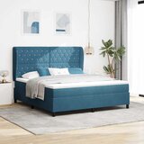  Krevet s opruga kutije Tamno plava 200 x 180 cm Baršun | shoptok.hr