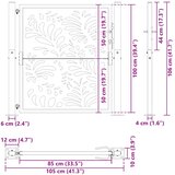  Vrtna vrata crna 100x100 cm čelični valoviti dizajn | shoptok.hr