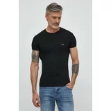 Armani_Exchange Kratka majica 2-pack moški, črna barva