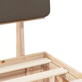  Krevetni okvir s tapiciranim uzglavljem Sivo-smeđa 140 x 200 cm | shoptok.hr