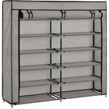vidaXL 282434 shoe cabinet with cover grey 115x28x110 cm fabric | shoptok.hr