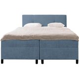 MID.YOU POSTELJA Z VZMETNICO 180 cm x 200 cm , les, tekstil modra | Shoptok.si