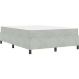  Krevetna konstrukcija Bijela i svijetlosiva 140 x 190 cm Baršun | shoptok.hr