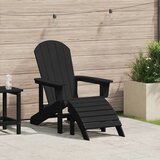 vidaXL Adirondack stolica s naslonom za noge Crni HDPE | shoptok.hr