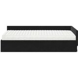  Kutni krevetni okvir s madracem 2 kom. Crna 90 x 190 cm Baršun | Shoptok.si