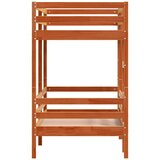 Krevet na kat voštano smeđi 90x200 cm od masivne borovine | Eponuda.com