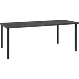  Vrtni blagovaonski stol antracit 190 x 90 x 74 cm čelični Cijene