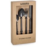BIZZOTTO Crni pribor 16 kom od nehrđajućeg čelika za 4 osobe Hestia – | shoptok.hr