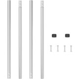 vidaXL Ograde 2 pcs Srebrno 130 cm Čelik s praškastim premazom | shoptok.hr