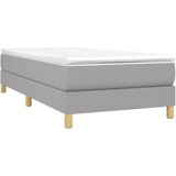 Box spring krevet s madracem svjetlosivi 90x190 cm od tkanine | shoptok.hr