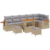  9-dijelni vrtni sofaset s jastučićima Bež Ratan Akacija 3-dijelni vrtni set za objed s jastučićima Bež Ratan Akacija | shoptok.hr