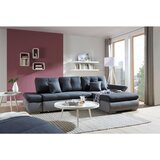 CARRYHOME SEDEŽNA GARNITURA, tkanina antracit, modra | Shoptok.si