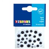 Playbox črno-beli premikajoči se oči z trepalnicami v več velikostih, 30 kosov. | Shoptok.si
