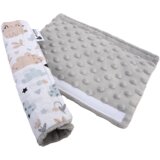 Medi Partners Cotton + Minky car seat belt protector – Polana + gray Minky | ePonuda.com