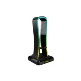 Rampage Za slušalice gaming RAMPAGE RM-H77 X-BASE Black RGB Illuminated 4*USB Port Headphone Stand with Mouse Bungee Cord Holder | Eponuda.ba