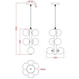 Wofi 6014-605W - led luster na sajli villa 6xG9/3W/230V crna | Eponuda.com