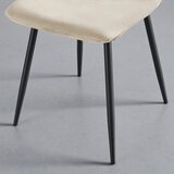 Bessagi Home stol elif, bež, žamet | Shoptok.si