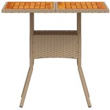  Vrtni stol bež 80 x 80 x 75 cm od poliratana i drva bagrema | Eponuda.ba