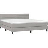  Krevet box spring s madracem svjetlosiva 160x200 cm tkanina | shoptok.hr