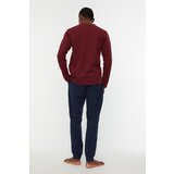 Trendyol claret red men regular fit printed pajamas set | ePonuda.com