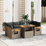  7-dijelni set vrtnih sofa sivi od poliratana | shoptok.hr