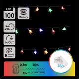 Aigostar LED RGBY Spoljašnja božićna girlanda 100xLED/8 funkcija 3xAA 10m IP44 zvezde Cene