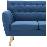 vidaXL Kavč trosed z oblogo iz blaga 172x70x82 cm modre barve | Shoptok.si