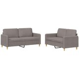  2-dijelni set sofa s jastucima smeđesivi od tkanine | shoptok.hr