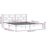  Posteljni okvir bel iz borovine 140x190 cm, (20647295) | Shoptok.si