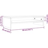 vidaXL Stojalo za zaslon voščeno rjavo 50x24x13 cm trdna borovina | Shoptok.si