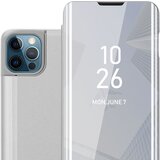 Cadorabo Ohišje, združljiv z Apple v Agate Silver - Clear View Zrcalo Zaščitni pokrov s funkcijo stojala 360 stopinj zaščita, (20568890) Cene
