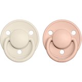 Bibs De Lux Natural Rubber Size 1: 0+ months duda Ivory / Blush 2 kos Cene