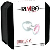 Rimba XS - ružičasti kamen, metalni analni dildo (srebrni) | shoptok.hr