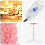  Umjetno vitko božićno drvce 150 cm 150 LED lampica Topla bijela - 150 cm s LED svjetlima | shoptok.hr