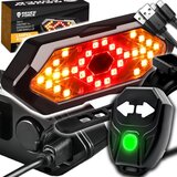  Kolesarska aku. LED zadnja svetilka s funkcijo indikatorja smeri USB + hupa Cene
