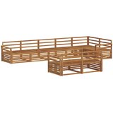  Set vanjskih sofa 8 kom. Prirodna Čvrsto drvo akacije Smeđa 408 x 170,5 x 73 cm | shoptok.hr