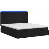  od pjene s madracem i LED-om Crna 160 x 200 cm Tkanina | shoptok.hr