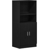 vidaXL Komplet kuhinjskih omaric 3-delni črn inženirski les | Shoptok.si
