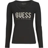 Guess Majice z dolgimi rokavi PYTHON LOGO Črna