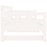  Dnevni ležaj na izvlačenje 2 x (80 x 200) cm bijeli od borovine | shoptok.hr
