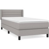 Maison Chic Box spring postelja - Vzmetna postelja z vzmetnico svetlo siv 100x200 cm blago SL13423, (21900688) Cene