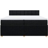  Krevet s oprugama i madracem crni 200x200 cm od tkanine | shoptok.hr