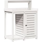  Stol za sadnju s policama bijeli 82,5x50x109,5 cm od borovine | shoptok.hr