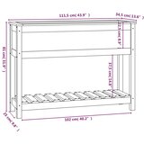  Sadilica s policom siva 111,5x34,5x81 cm od masivne borovine | shoptok.hr
