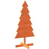 vidaXL Lesena dekorativna novoletna jelka rjava 120 cm trdna borovina | Shoptok.si