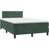  Box spring postelja z vzmetnico LED tem. zelena 120x200cm žamet, (20894688) | Shoptok.si