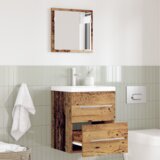 vidaXL Kopalniška omarica Staro les 41 x 38.5 x 48 cm Konstruiran les u