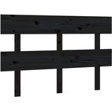  Uzglavlje za krevet crno 124 x 3 x 81 cm od masivne borovine | shoptok.hr