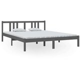  Za krevet od masivnog drva sivi 160 x 200 cm | shoptok.hr